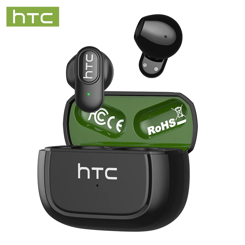 HTC NE51 TWS Wireless Earbuds Bluetooth 6.0 AI Translator ENC Noise Cancelling IPX5 Waterproof 14.2mm HiFi Stereo Headphones