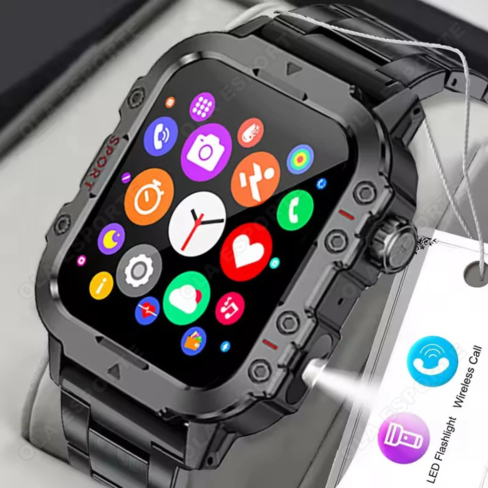 Military Smart Watch For Men – Waterproof Fitness Tracker