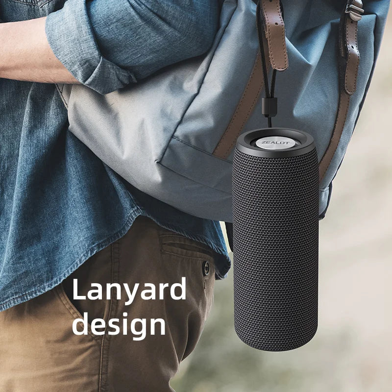 ZEALOT-S51 TWS Portable Bluetooth Speaker Wireless Bass Subwoofer Waterproof Outdoor Speakers Subwoof Loudspeaker Box Support TF