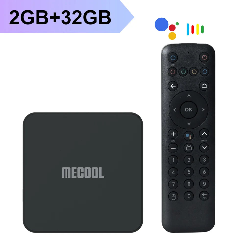 Mecool KM7 SE TV Box Android 11 ATV Google Certified LPDDR4 2GB RAM 32GB 4K USB2.0 Dual Wifi BT5.1 Support AV1 Youtube 4K Set To