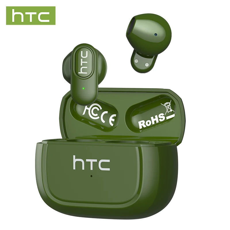 HTC NE51 TWS Wireless Earbuds Bluetooth 6.0 AI Translator ENC Noise Cancelling IPX5 Waterproof 14.2mm HiFi Stereo Headphones